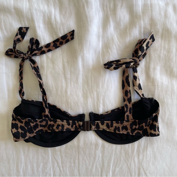 GANNI leopard scoop bikini top (sz 6) - Picture 4 of 7